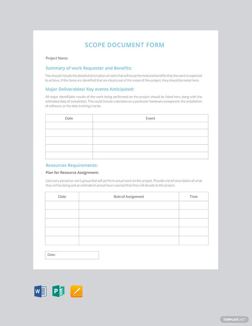 scope of work document