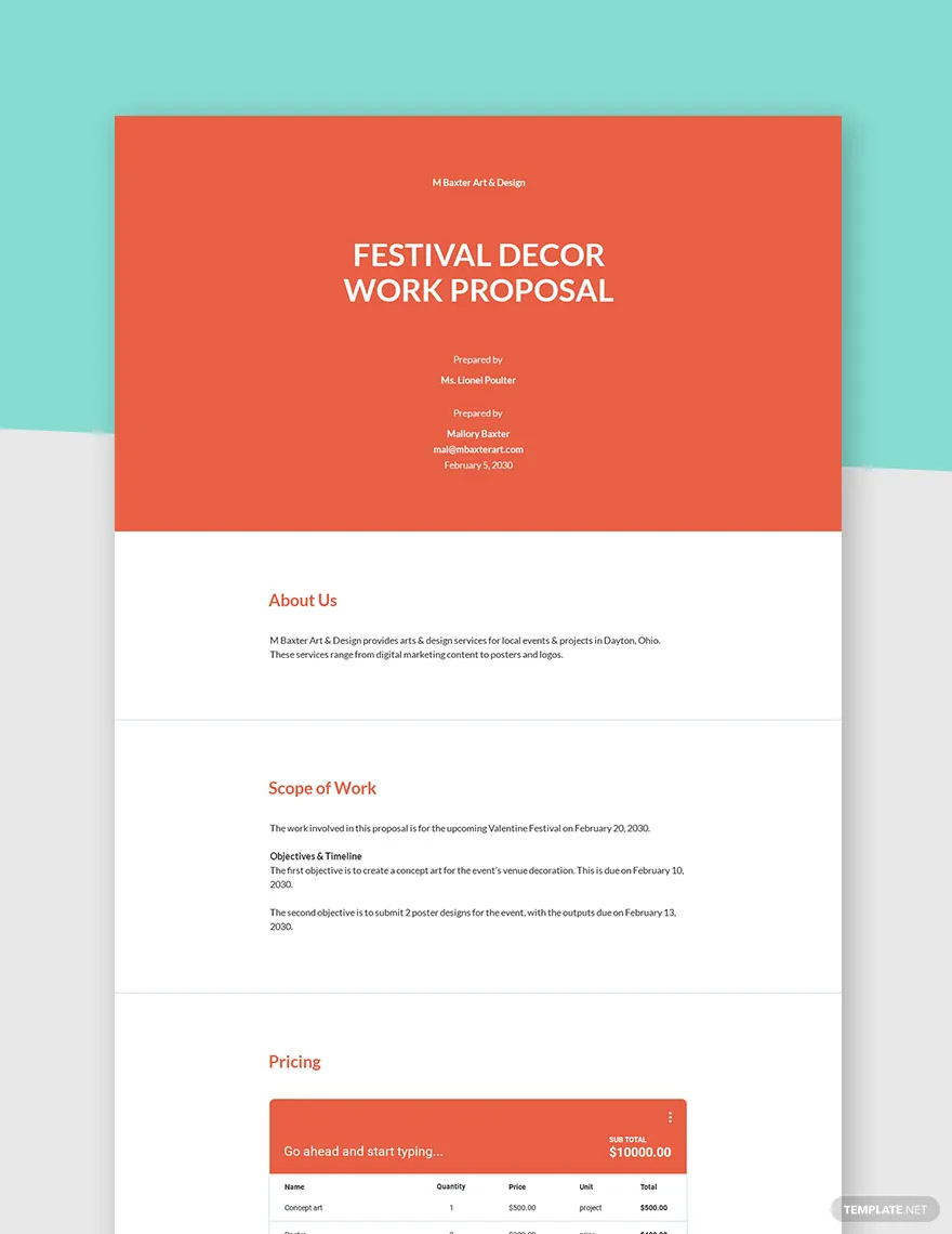 scope of work proposal