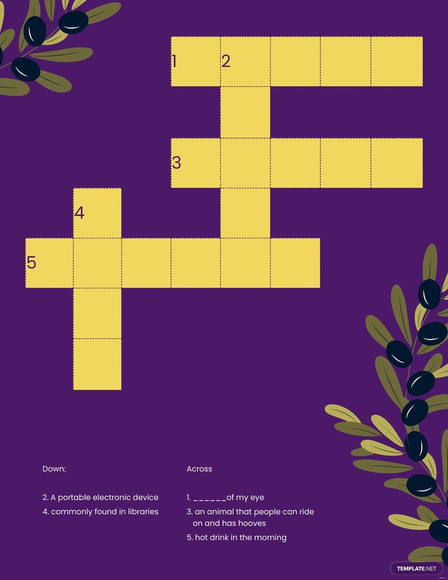 simple crossword ideas and examples