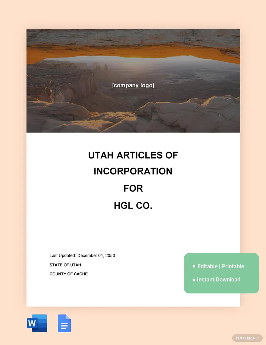 utah articles of incorporation ideas and examples