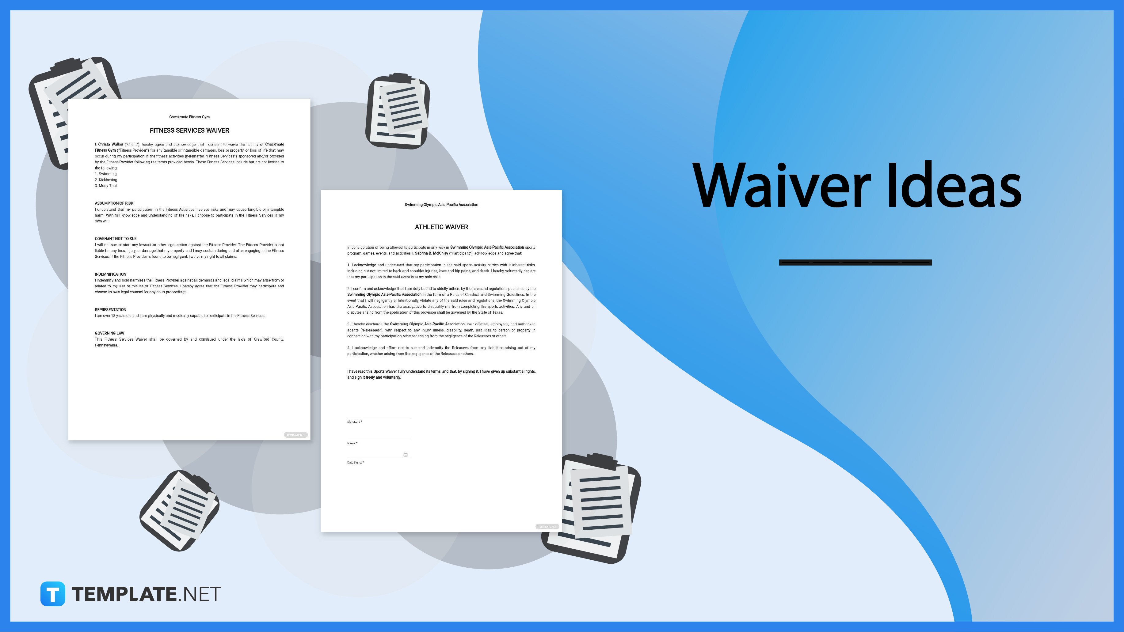 Amateur Athletic Waiver and Release of Liability - Athletic Waiver