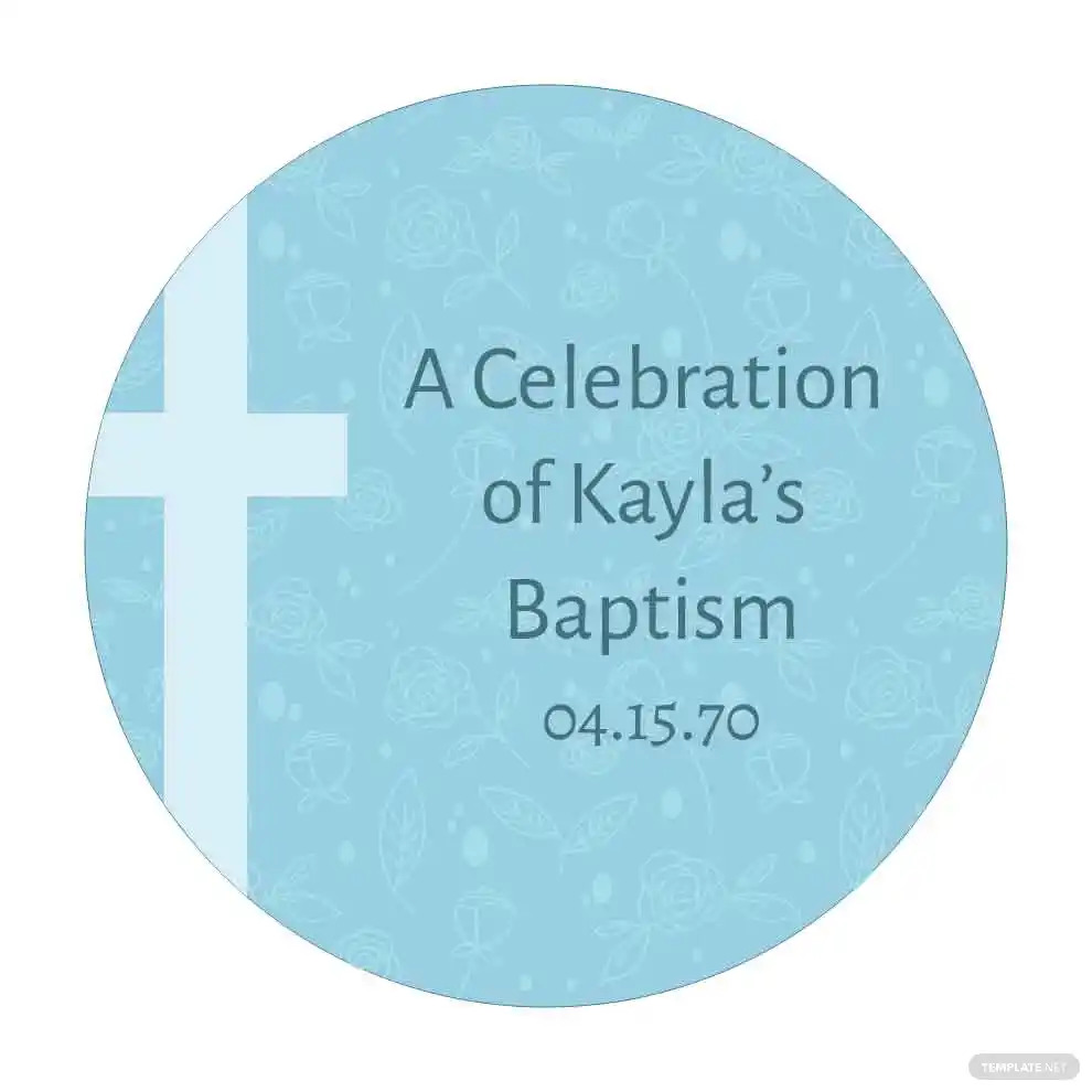 baptism sticker ideas and examples