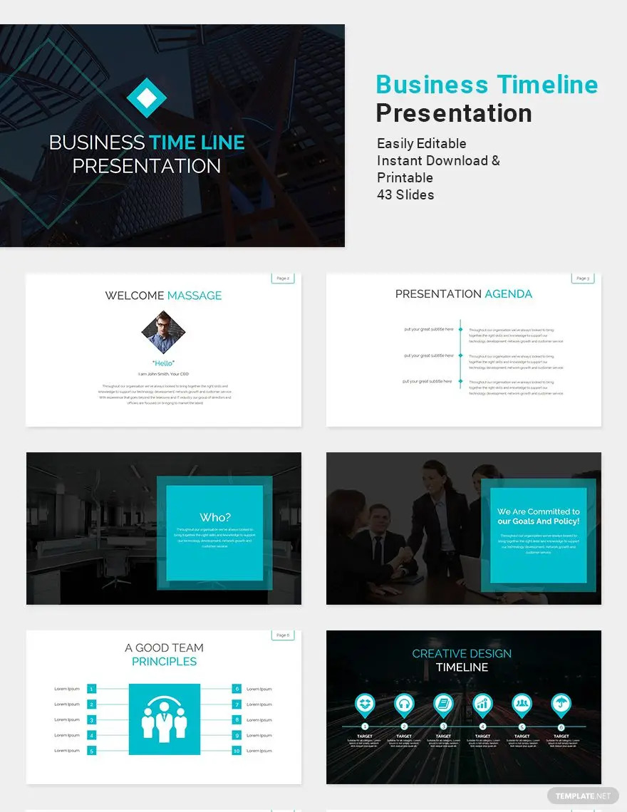 business timeline presentation