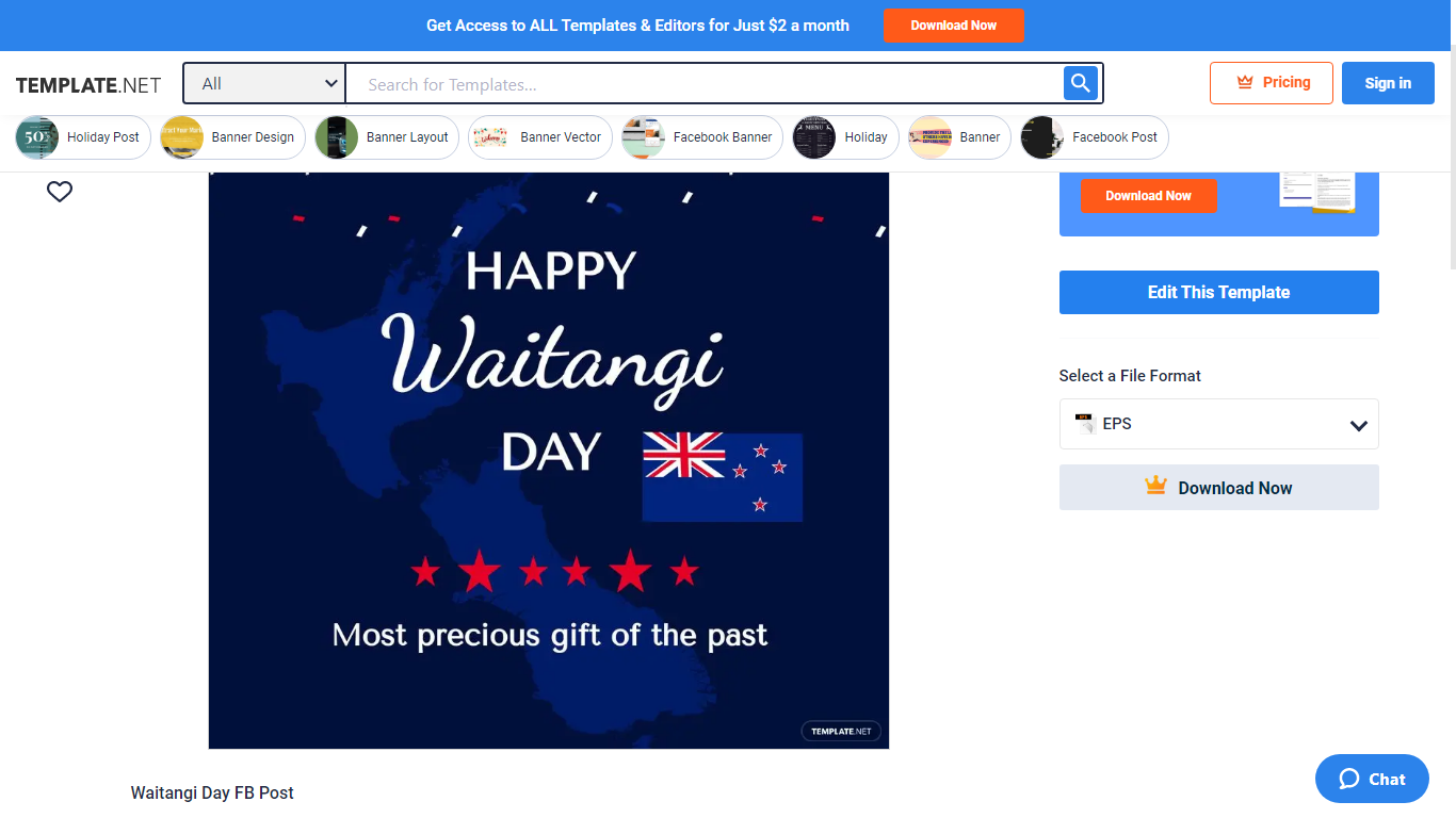 choose a waitangi day fb post template