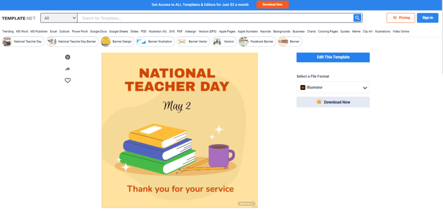 choose a top quality national teacher day fb post template