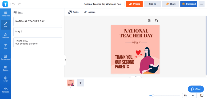 download the original copy of the edited national teacher day whatsapp post draft