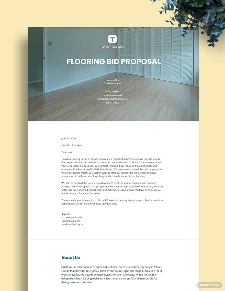 flooring bid ideas and examples
