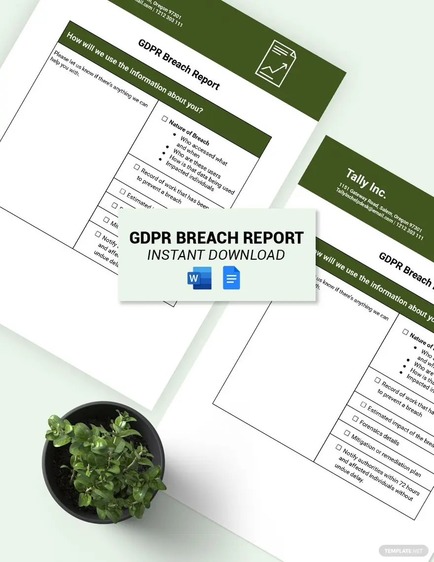 gdpr breach report
