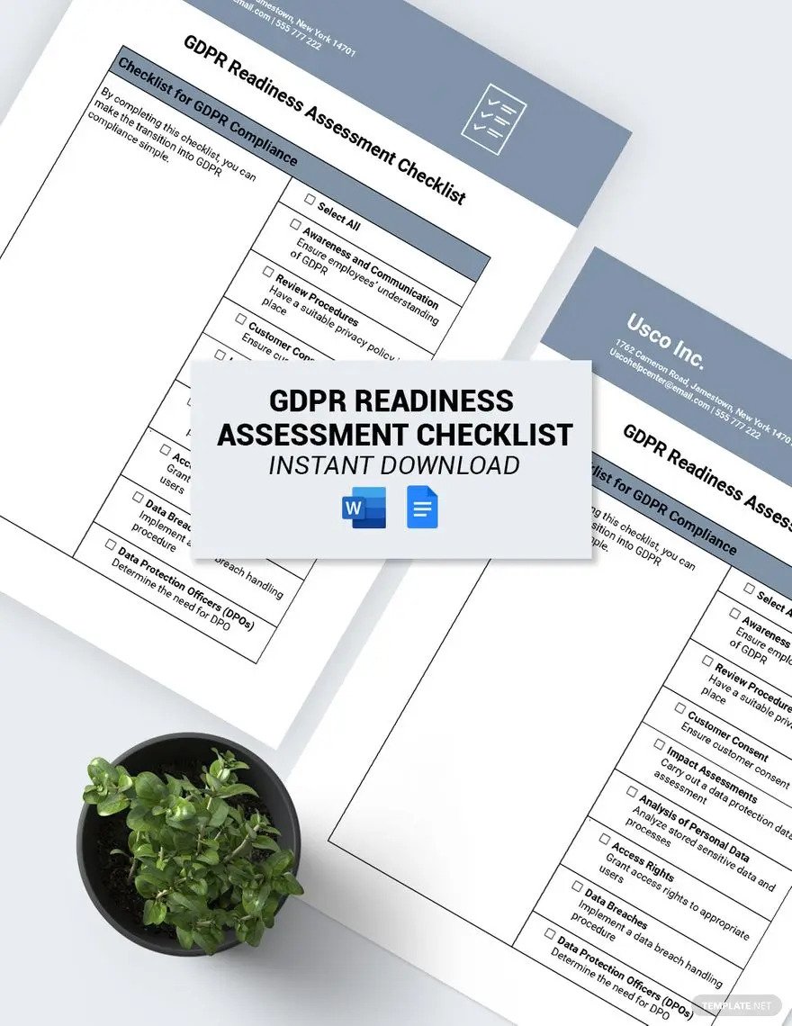 gdpr readiness assessment checklist