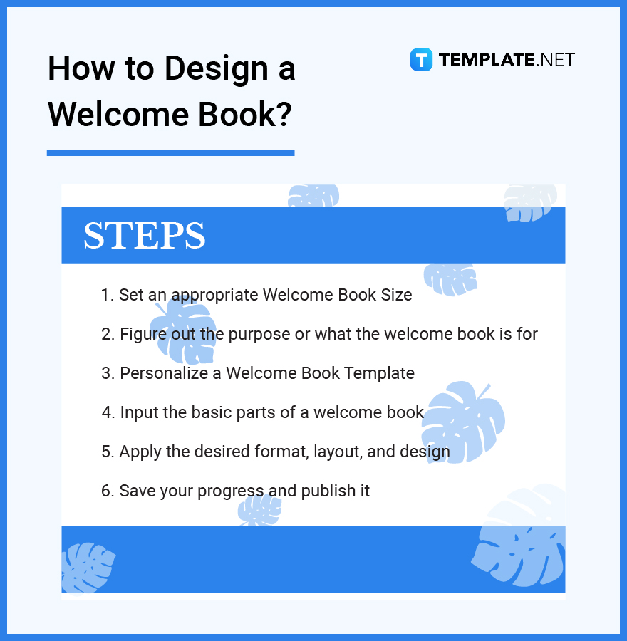how to design a welcome book