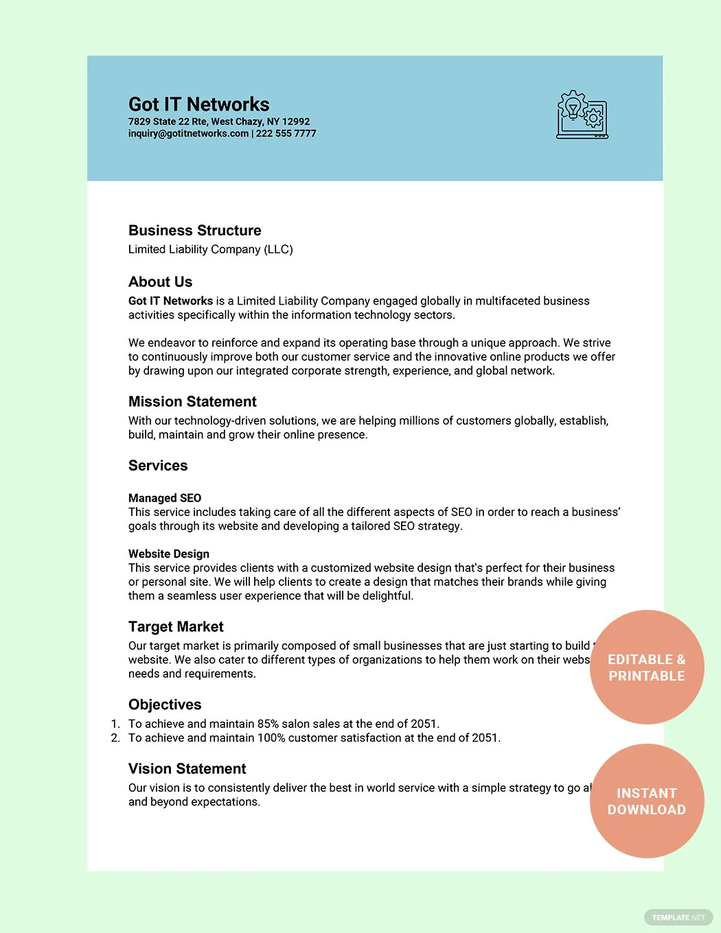 Company Description Ideas Examples 2023