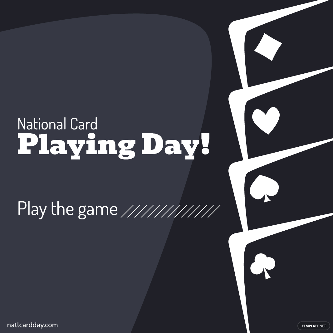 national card playing day poster