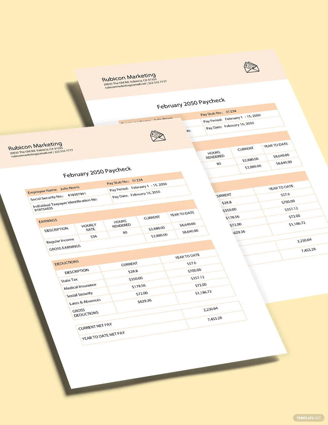 printable paycheck ideas and examples