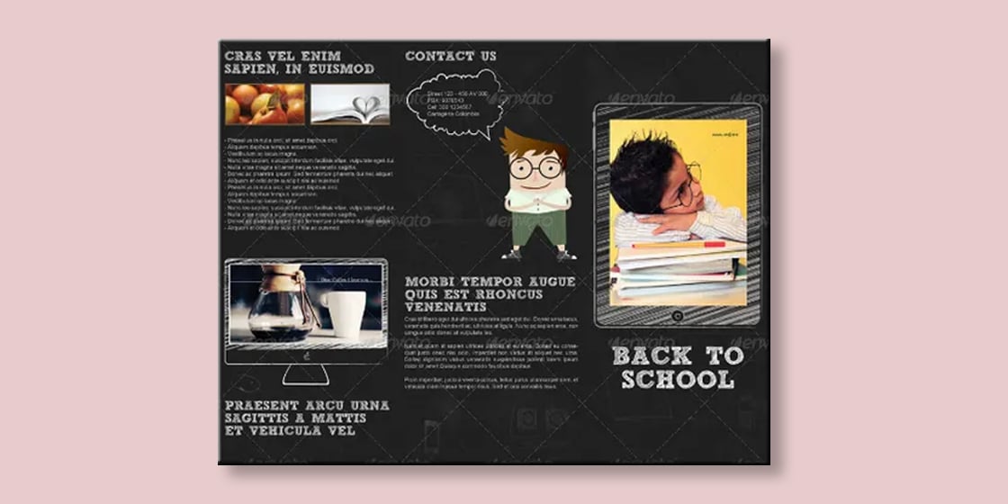 school tri fold brochure format