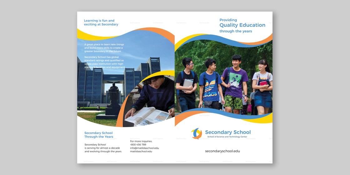 secondary school brochure templates