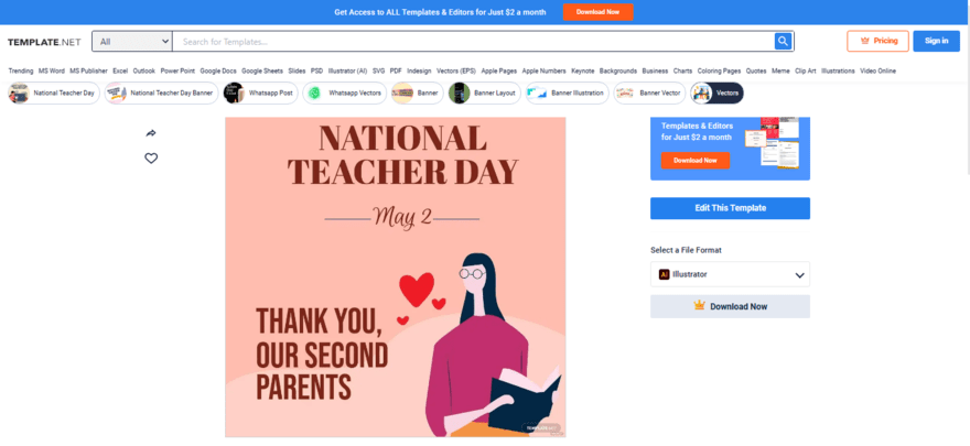 select a good national teacher day whatsapp post template