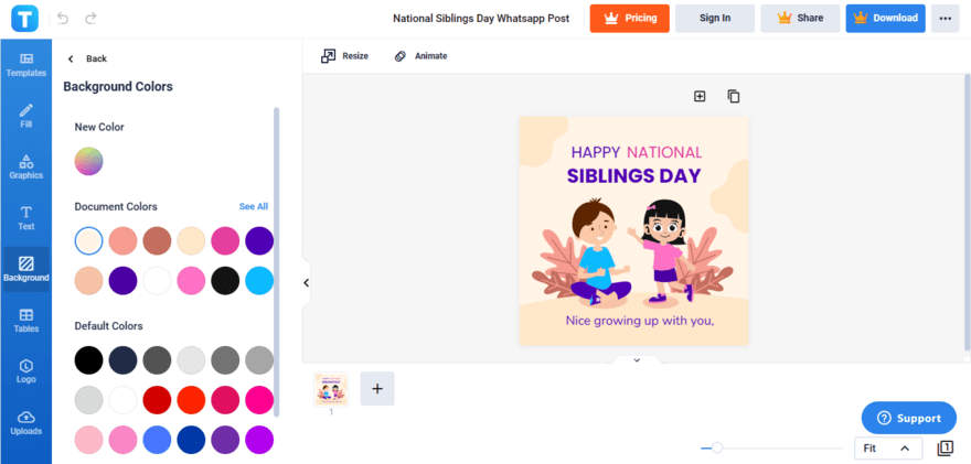 set your siblings favorite color as background