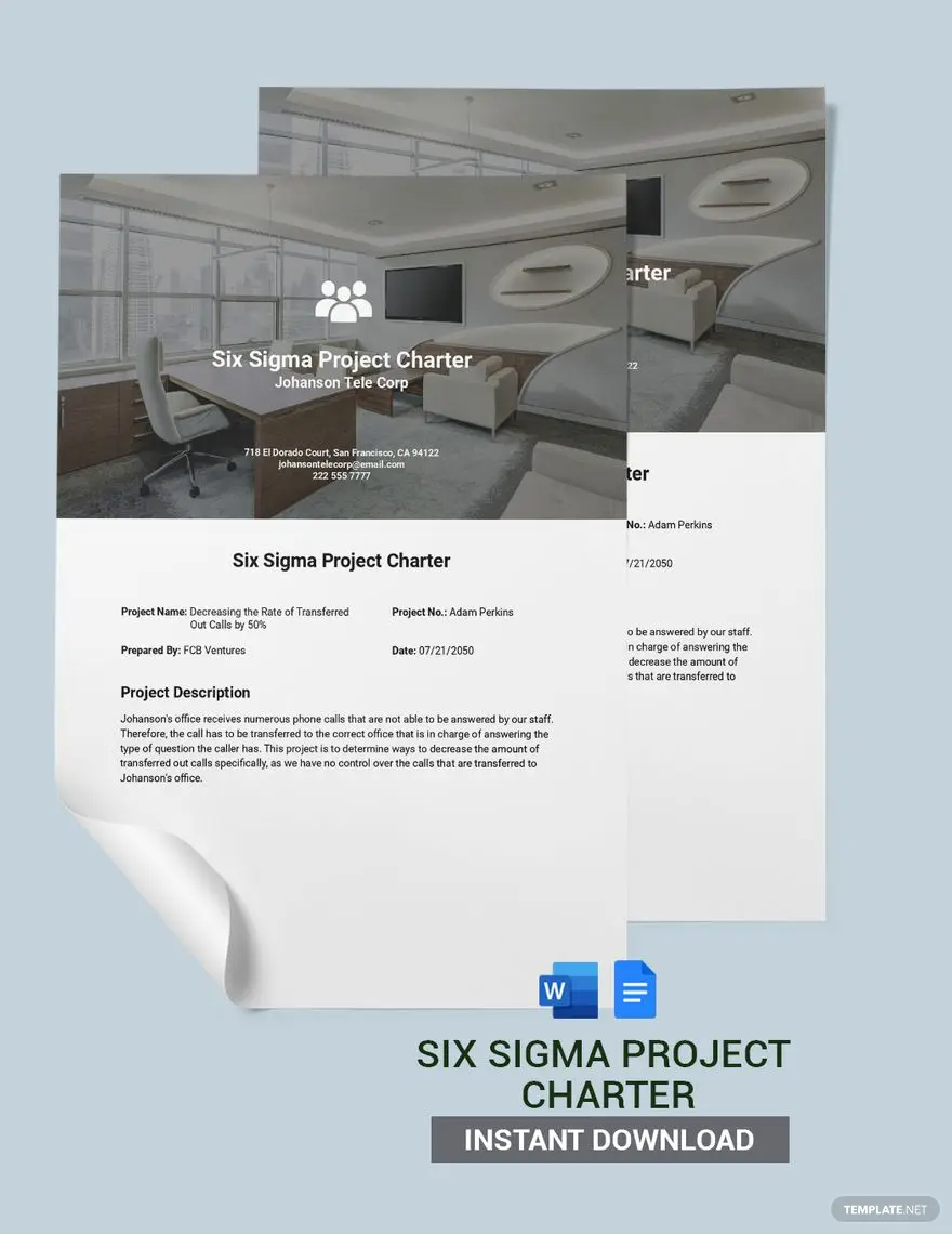 six sigma project charter template ideas and examples