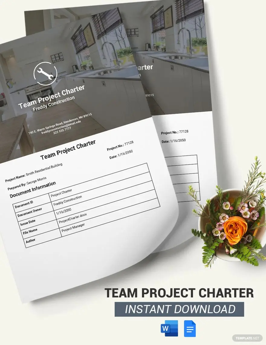 team project charter template