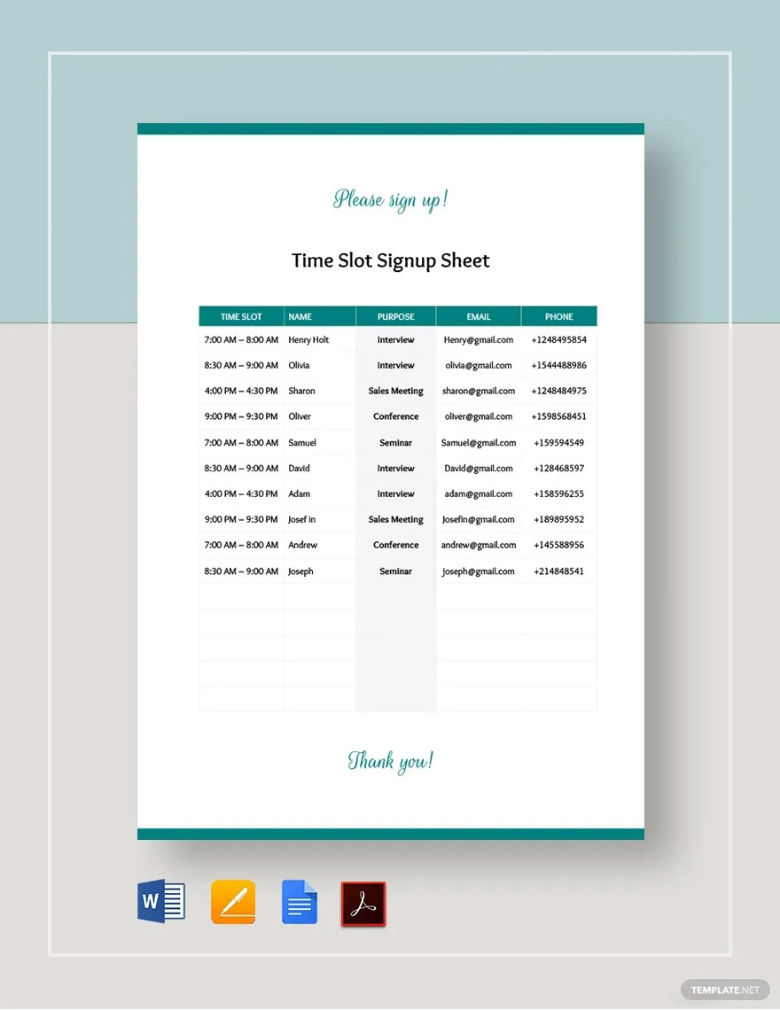 Sign Up Sheet What Is a Sign Up Sheet? Definition, Types, Uses