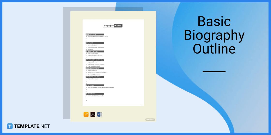 basic biography outline template