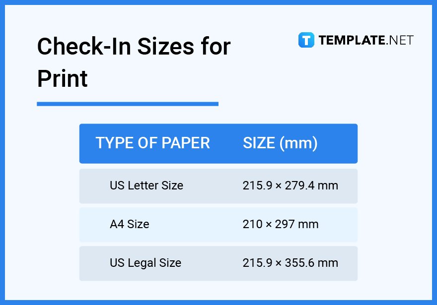 Check-In Size - Dimension, Inches, mm, cms, Pixel