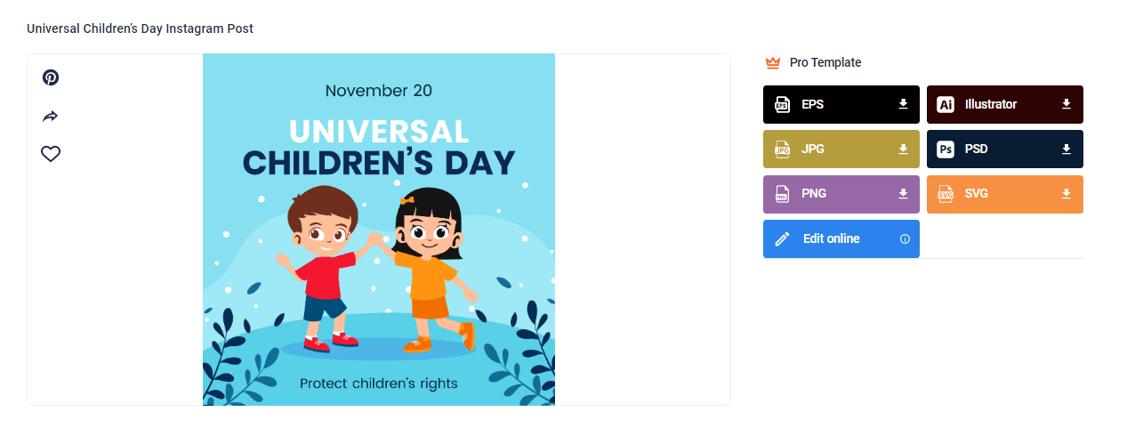 choose a universal childrens day instagram post template