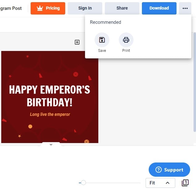 download a copy of your complete emperors birthday instagram post image