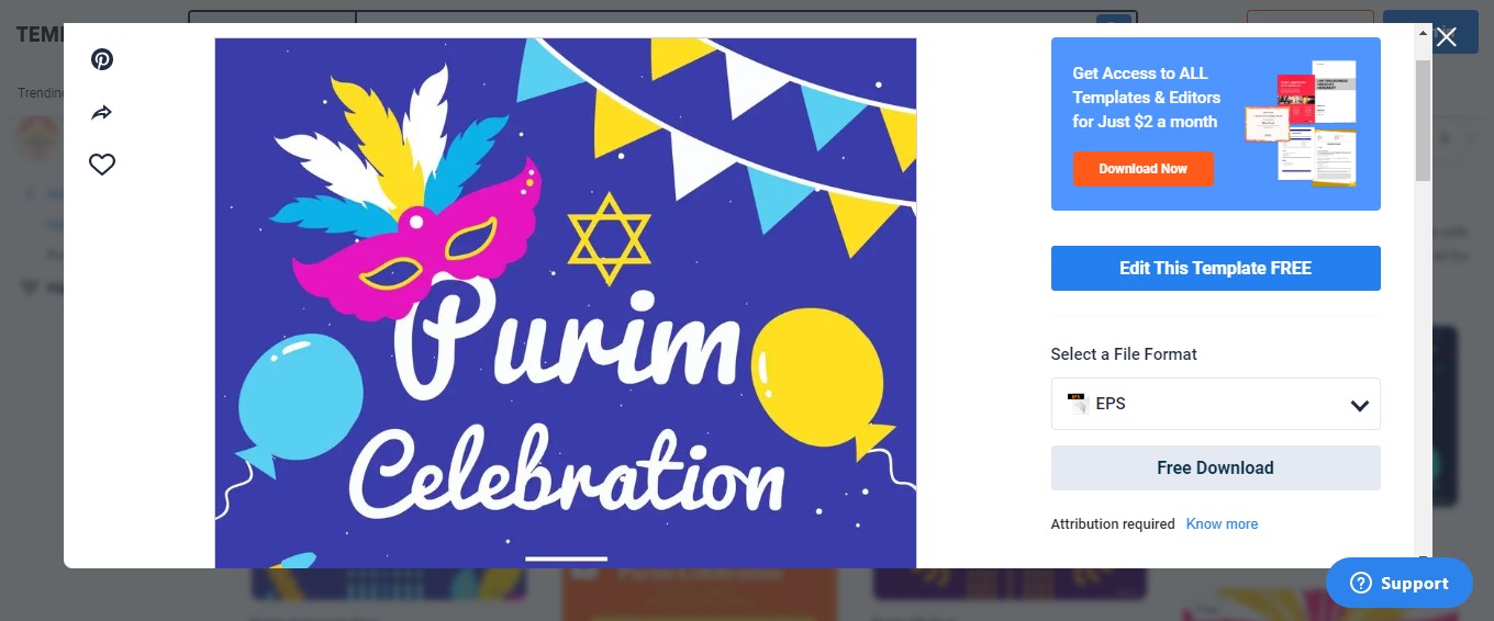 get the purim instagram post as your template