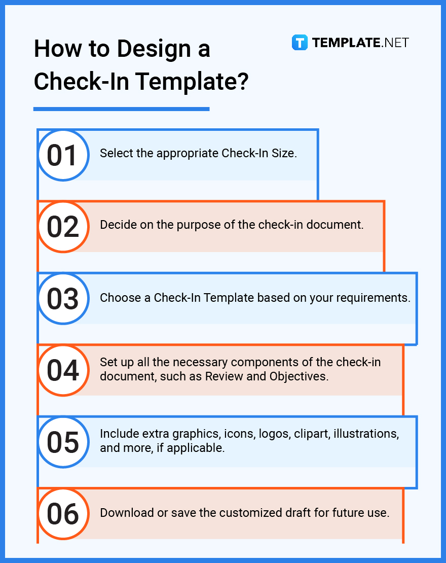 how to design a check in template