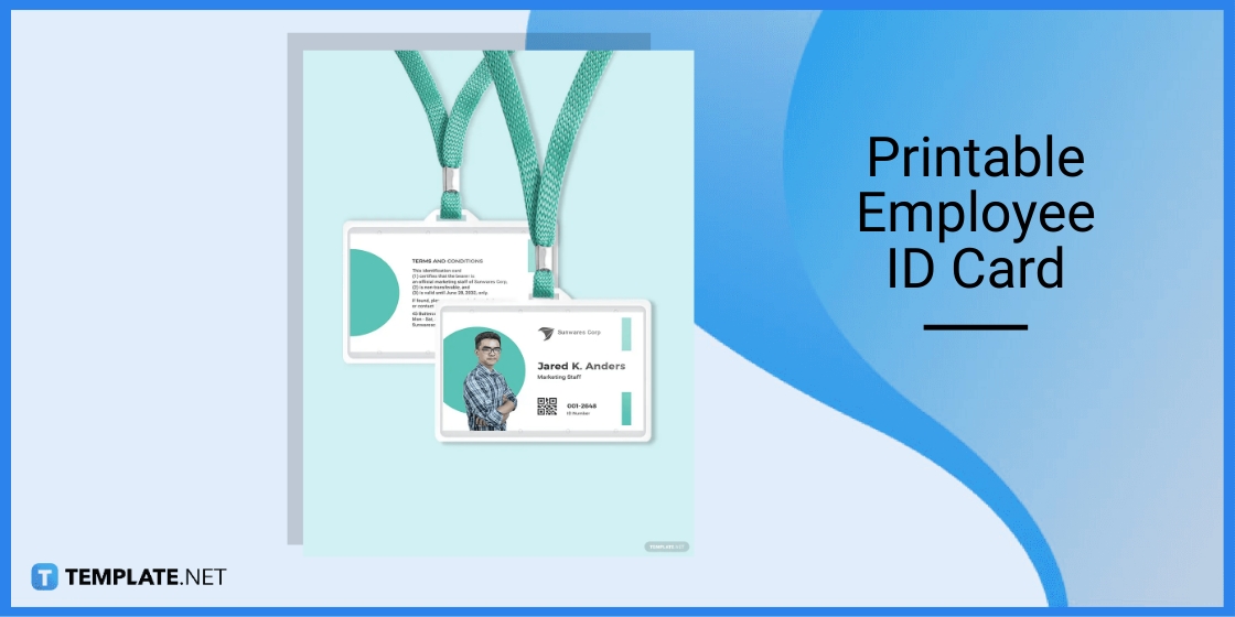 printable employee id card template