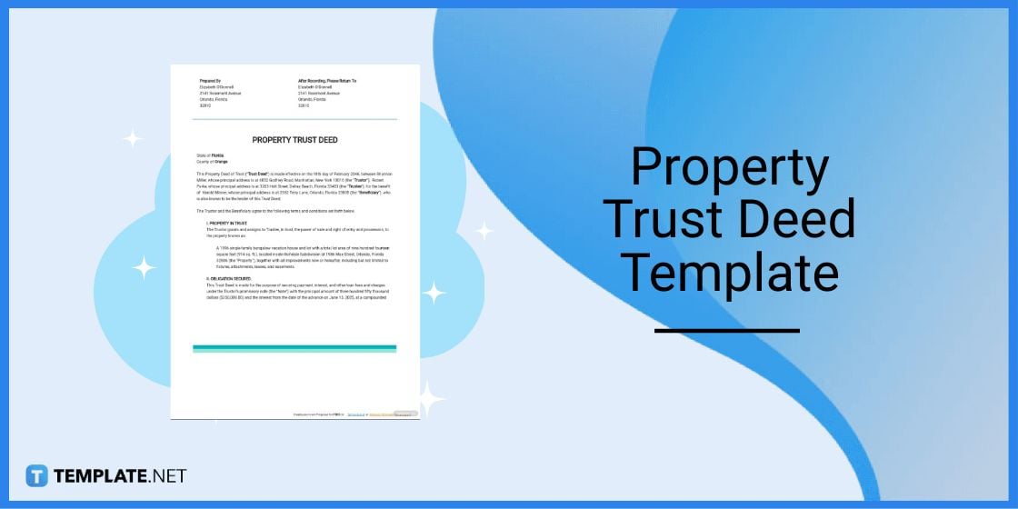 property trust deed template
