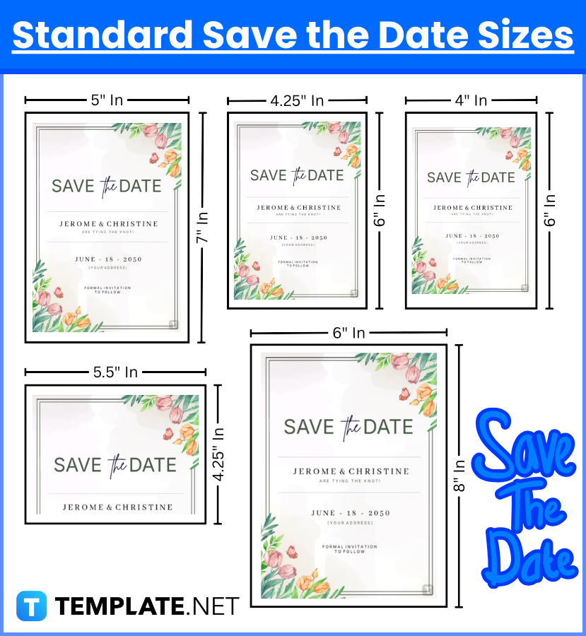 Save the Date Sizes