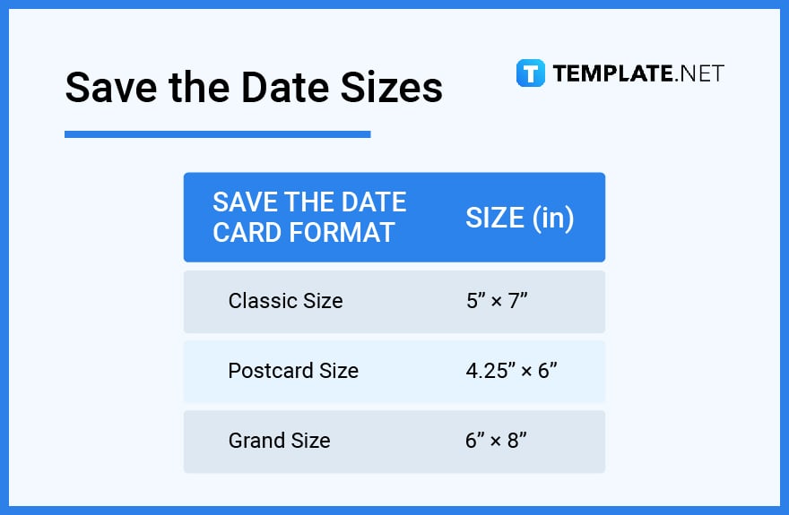 save the date sizes