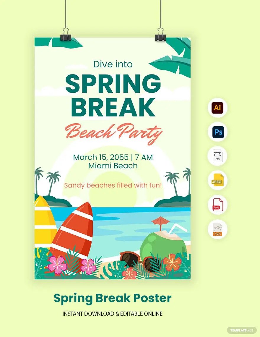 spring break poster ideas examples