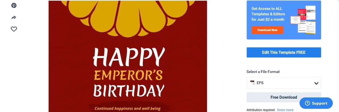 use the emperors birthday fb post template