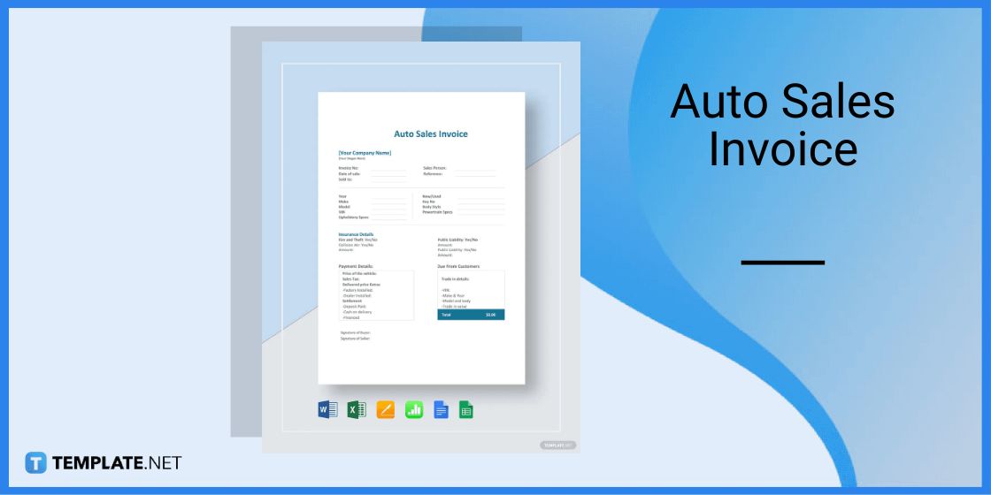 auto sales invoice template in google sheets