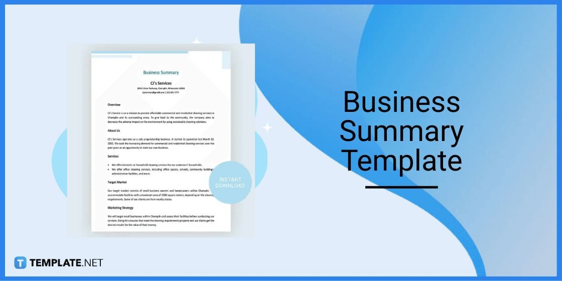 business summary template