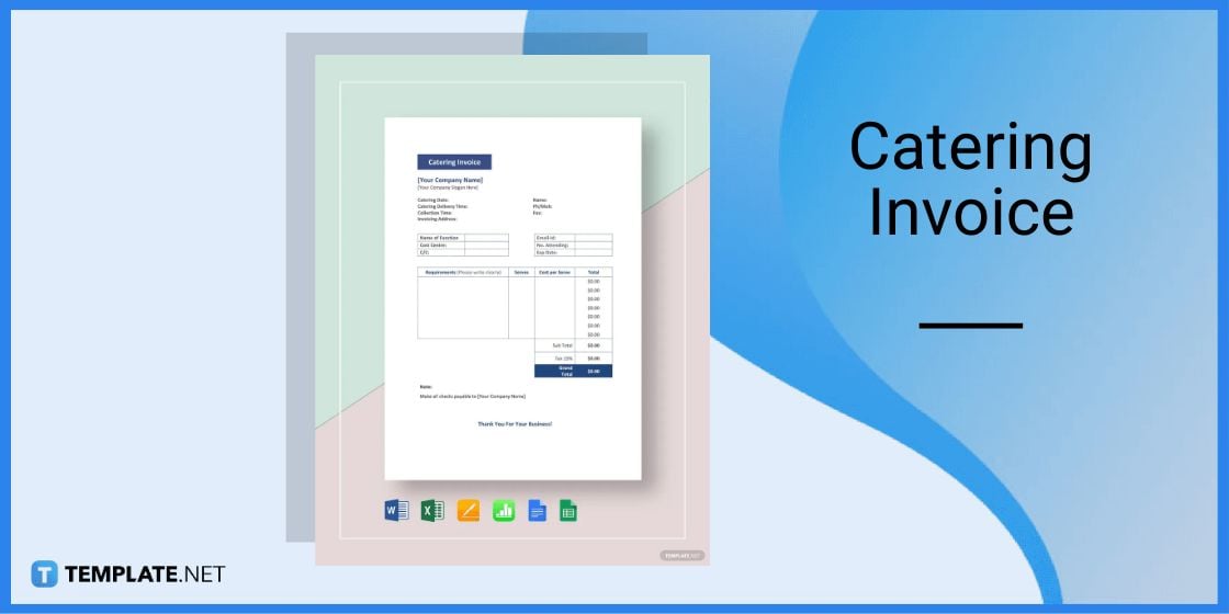 catering invoice template in google sheets