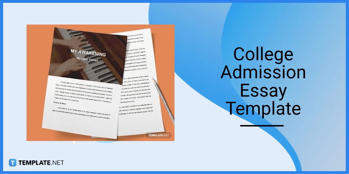 college admission essay template