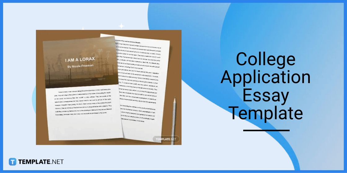 college application essay template