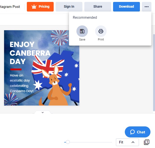 download your canberra day instagram post image