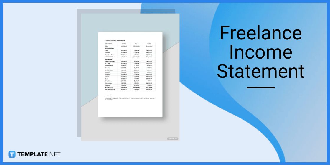 freelance income statement template
