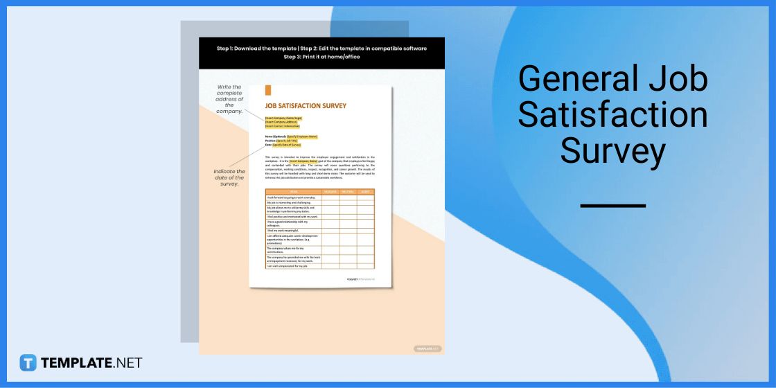 general job satisfaction survey template