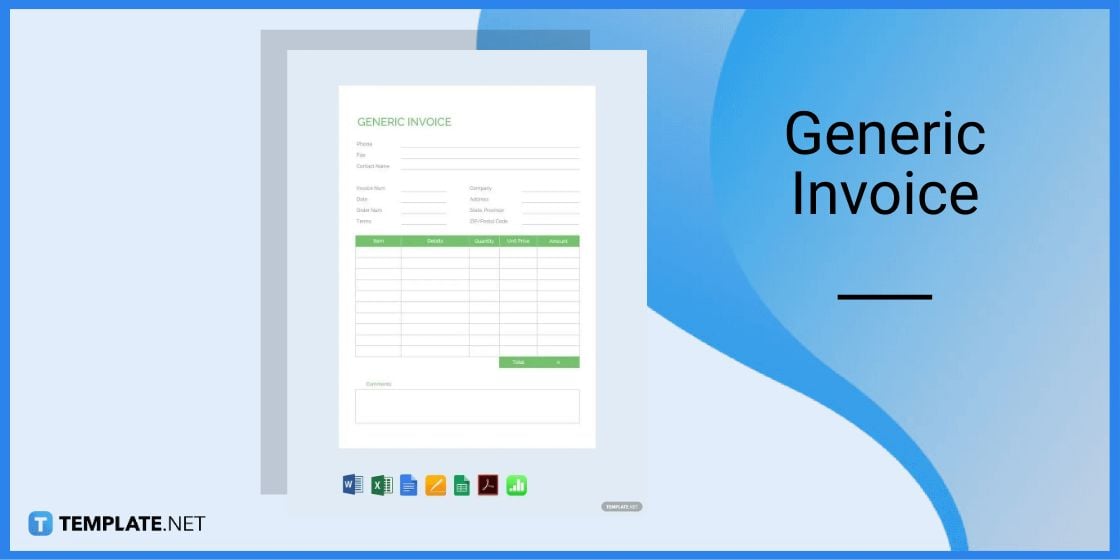 generic invoice template in google sheets