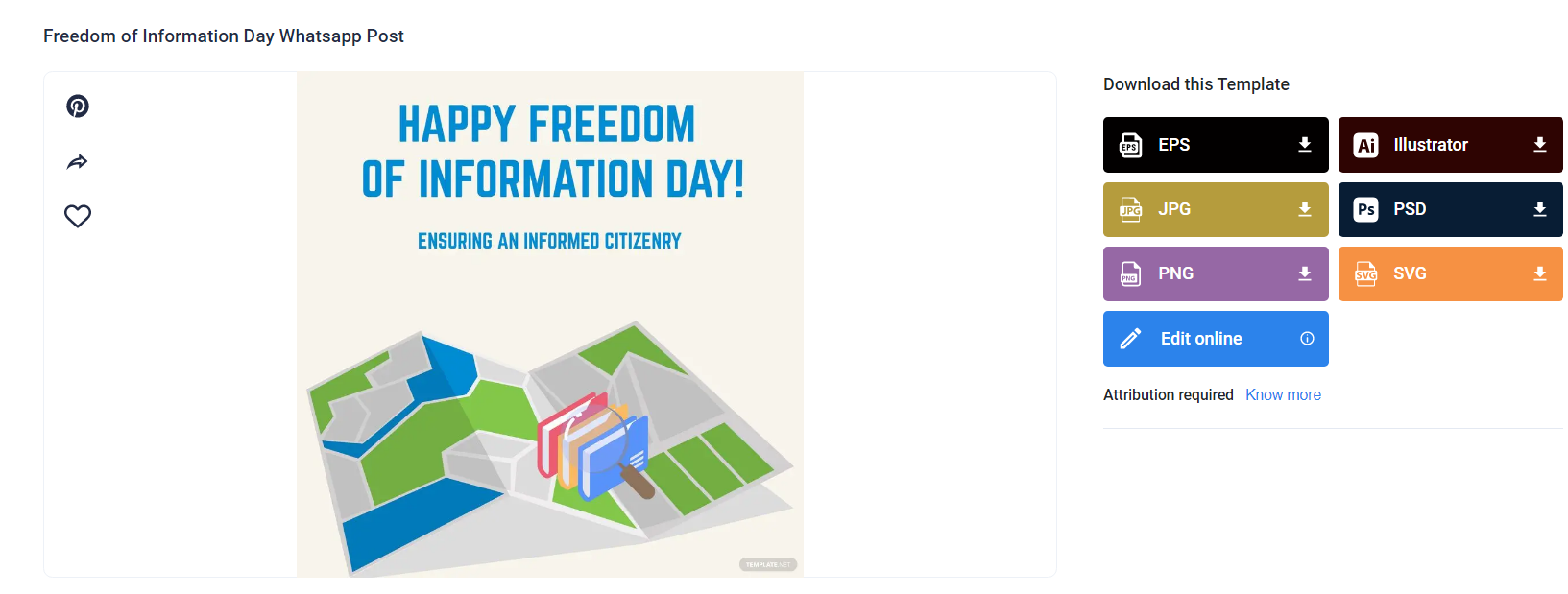 grab a freedom of information day whatsapp post template