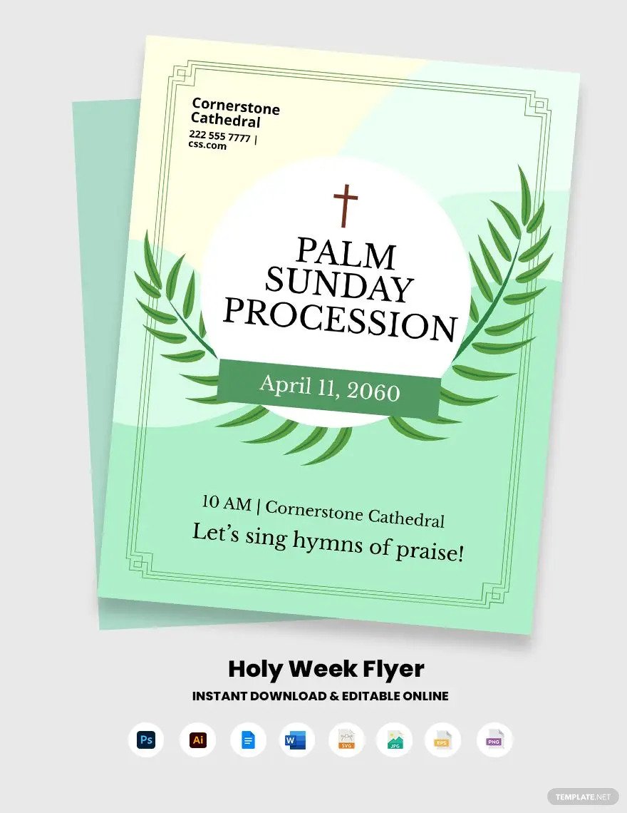 holy week flyer ideas examples