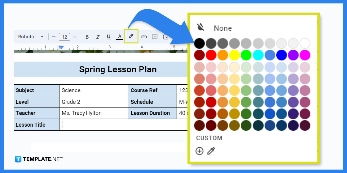 how to create a spring lesson in google docs templates examples 2023 step 10