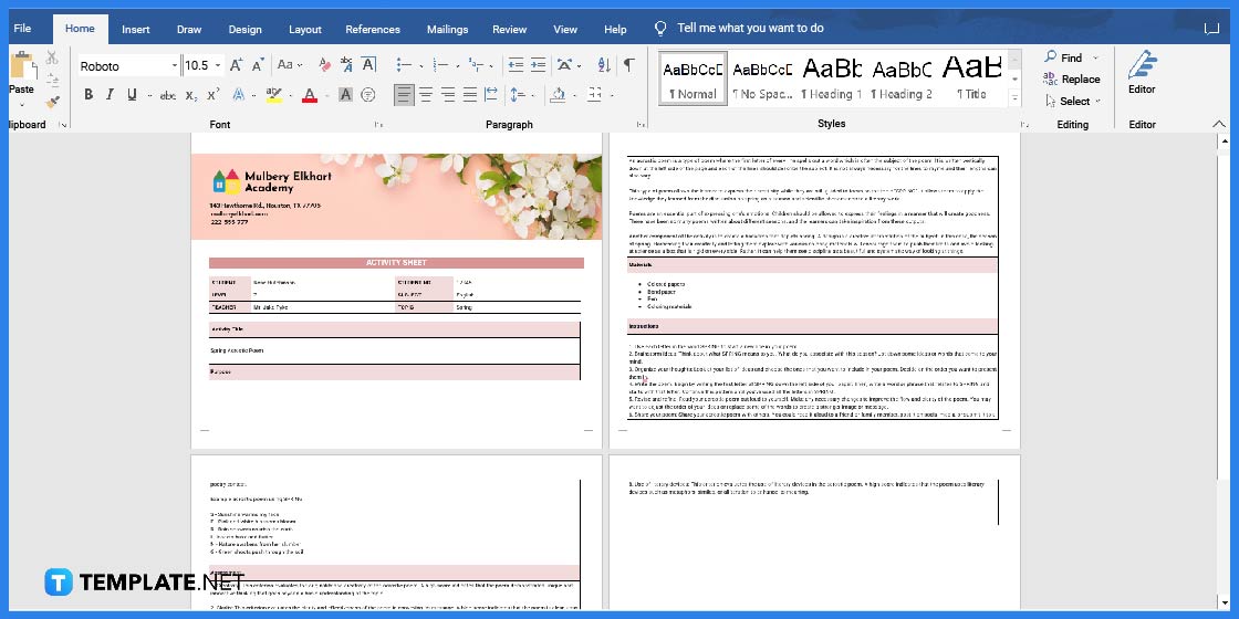how to make a spring activity in microsoft word template example 2023 step