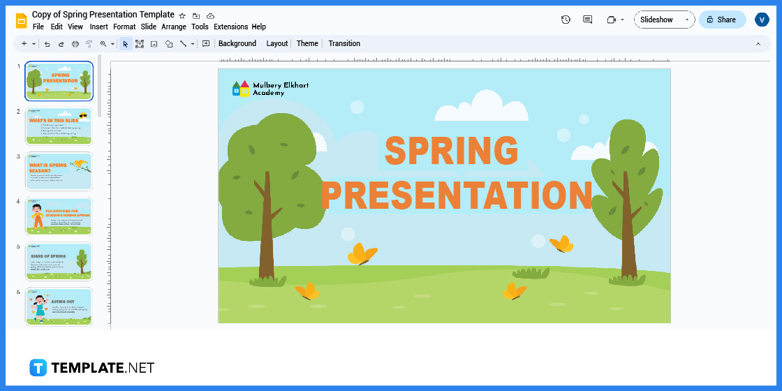 comment faire une présentation de printemps dans google slides exemple de modèle 2023 étape